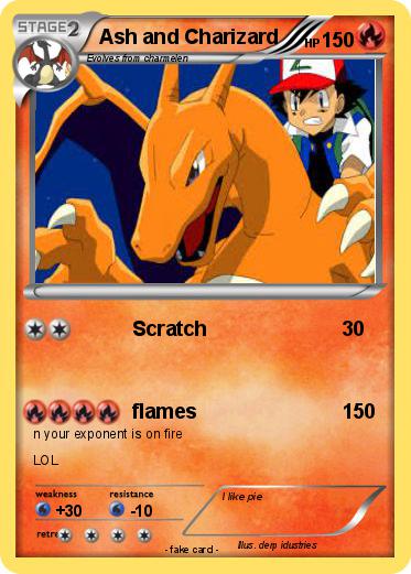 Pokemon Ash and Charizard