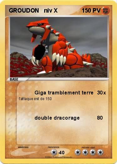 Pokemon GROUDON   niv X