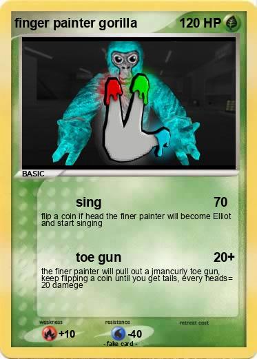 Pokemon finger painter gorilla