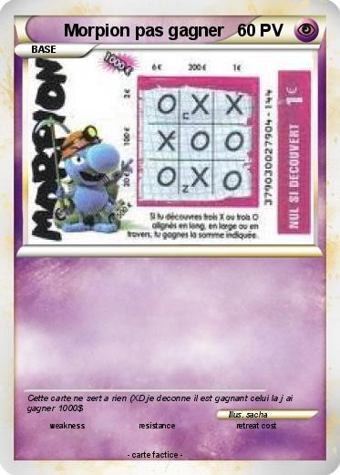 Pokemon Morpion pas gagner
