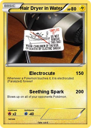 Pokemon Hair Dryer in Water