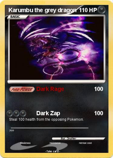 Pokemon Karumbu the grey dragon