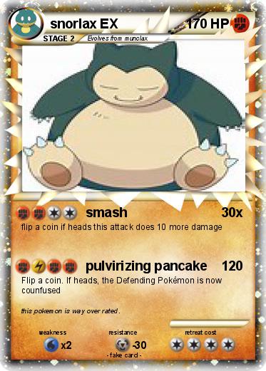 Pokemon snorlax EX