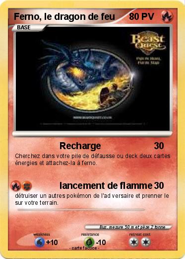 Pokemon Ferno, le dragon de feu