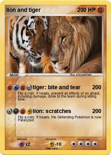 Pokemon lion and tiger