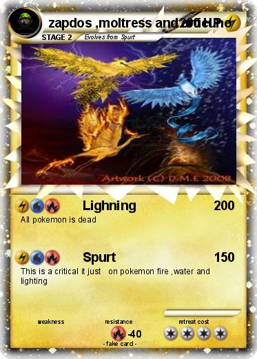Pokemon zapdos ,moltress and articuno