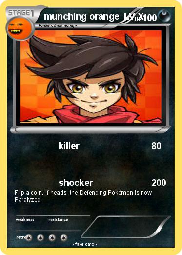 Pokemon munching orange  LV X