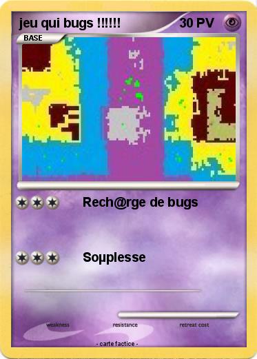 Pokemon jeu qui bugs !!!!!!