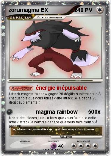 Pokemon zorumagma EX                 2                         t