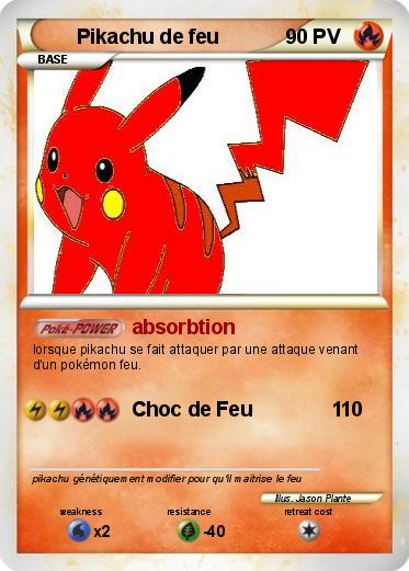 Pokemon Pikachu de feu