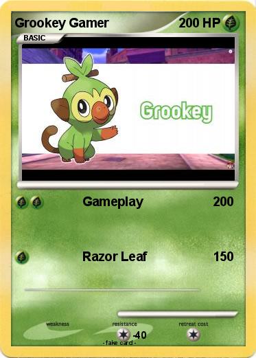 Pokemon Grookey Gamer