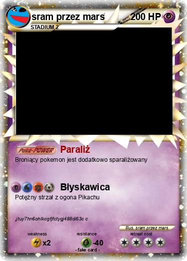 Pokemon sram przez mars