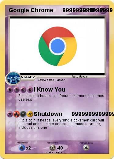 Pokemon Google Chrome      999999999999999