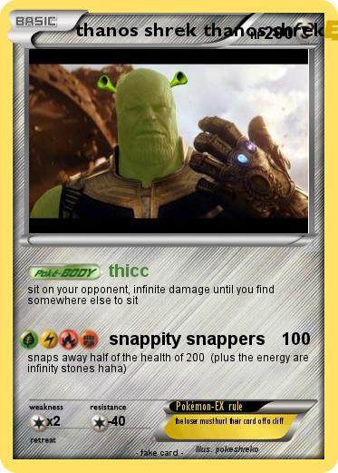 Pokemon thanos shrek thanos shrek
