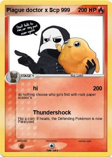 Pokemon Plague doctor x Scp 999