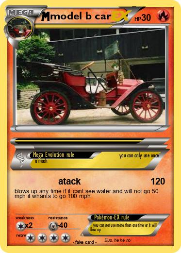 Pokemon model b car