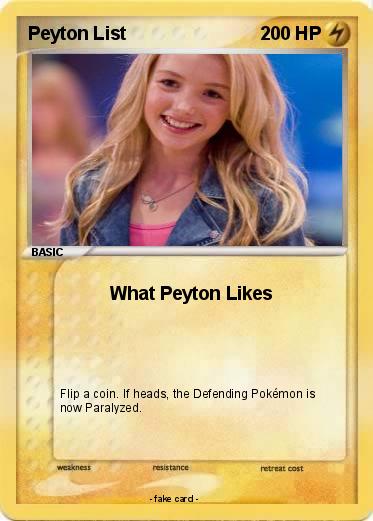 Pokemon Peyton List