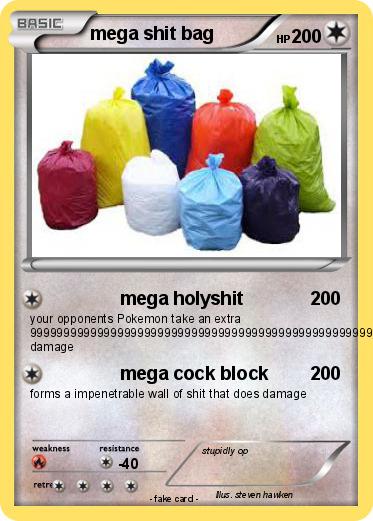 Pokemon mega shit bag
