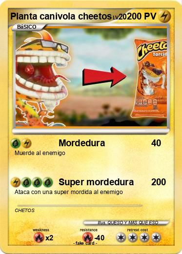Pokemon Planta canivola cheetos