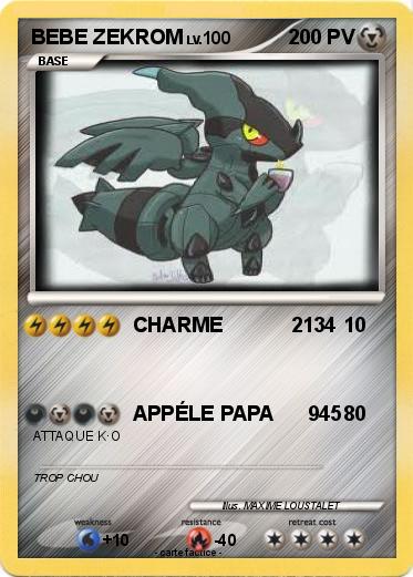 Pokemon BEBE ZEKROM