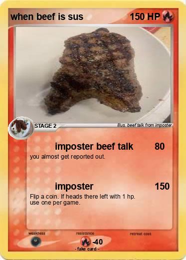 Pokemon when beef is sus