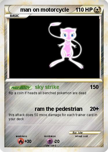 Pokemon man on motorcycle