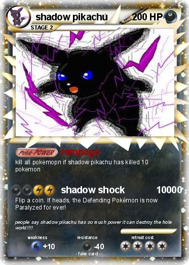 Pokemon shadow pikachu
