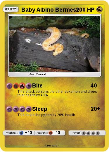 Pokemon Baby Albino Bermese
