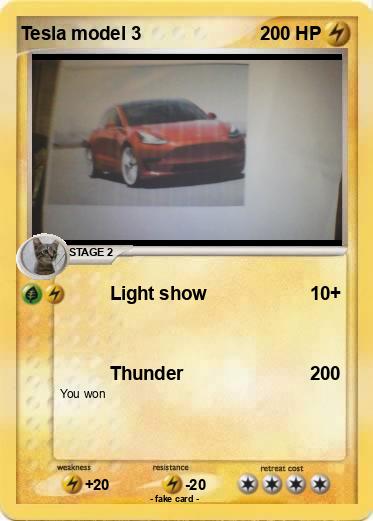 Pokemon Tesla model 3