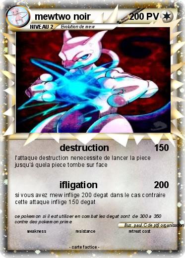 Pokemon mewtwo noir