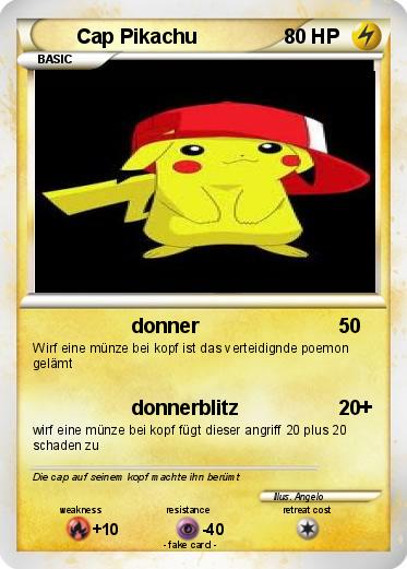 Pokemon Cap Pikachu