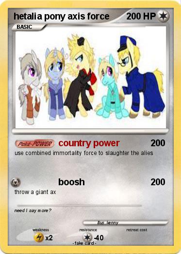 Pokemon hetalia pony axis force