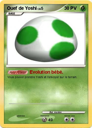 Pokemon Ouef de Yoshi