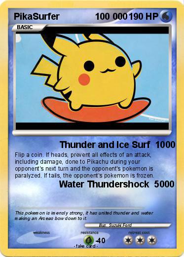 Pokemon PikaSurfer              100 000