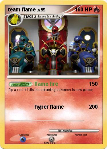 Pokemon team flame
