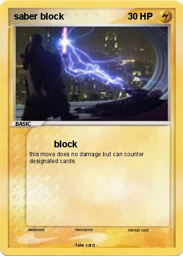 Pokemon saber block