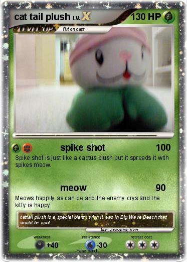 Pokemon cat tail plush