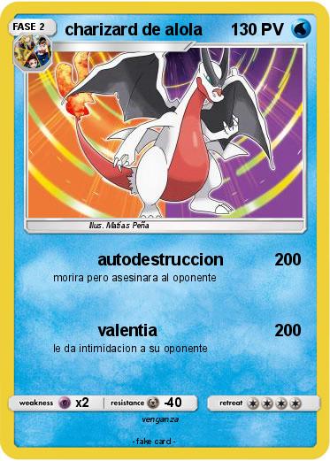 Pokemon charizard de alola