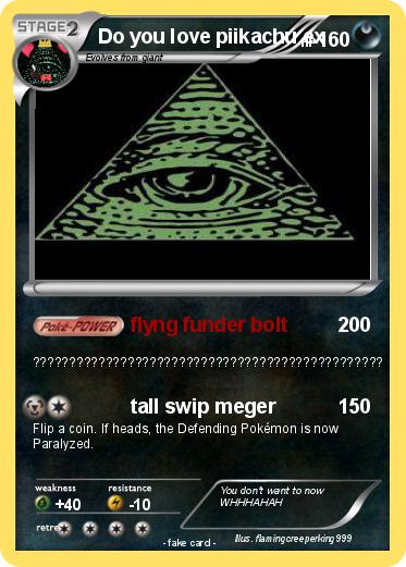 Pokemon Do you love piikachu ex