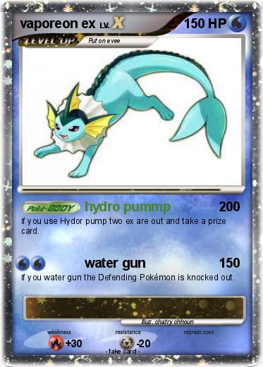 Pokemon vaporeon ex
