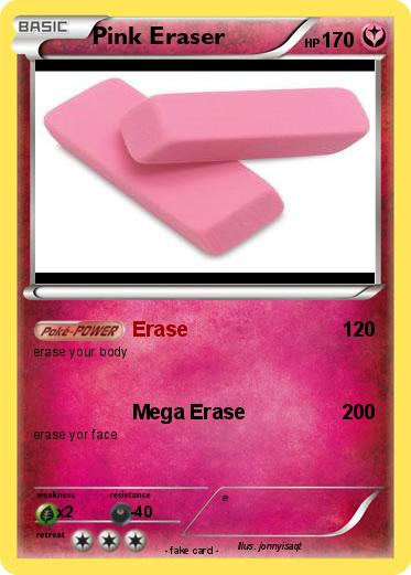 Pokemon Pink Eraser