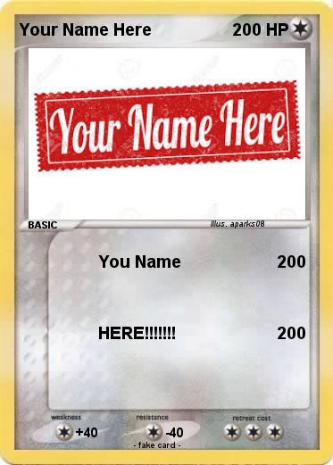 Pokemon Your Name Here