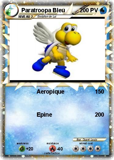 Pokemon Paratroopa Bleu