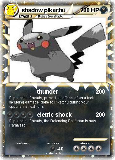 Pokemon shadow pikachu