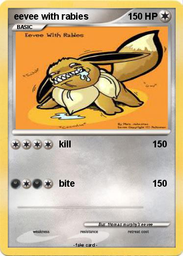 Pokemon eevee with rabies