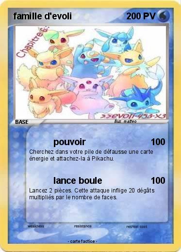 Pokemon famille d'evoli