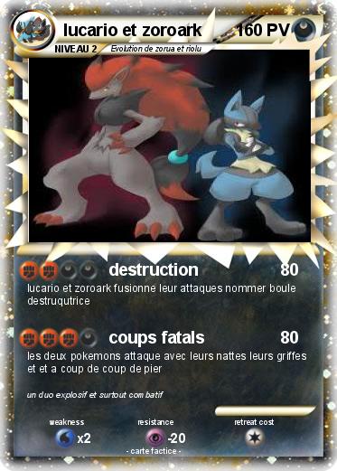 Pokemon lucario et zoroark