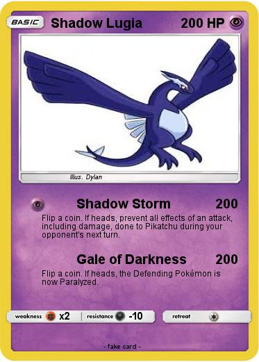 Pokemon Shadow Lugia