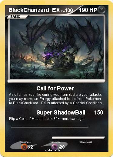 Pokemon BlackCharizard  EX