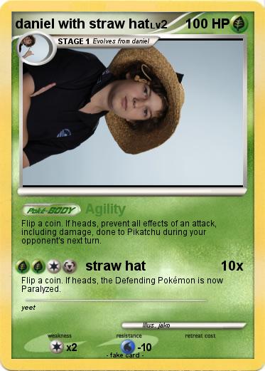 Pokemon daniel with straw hat